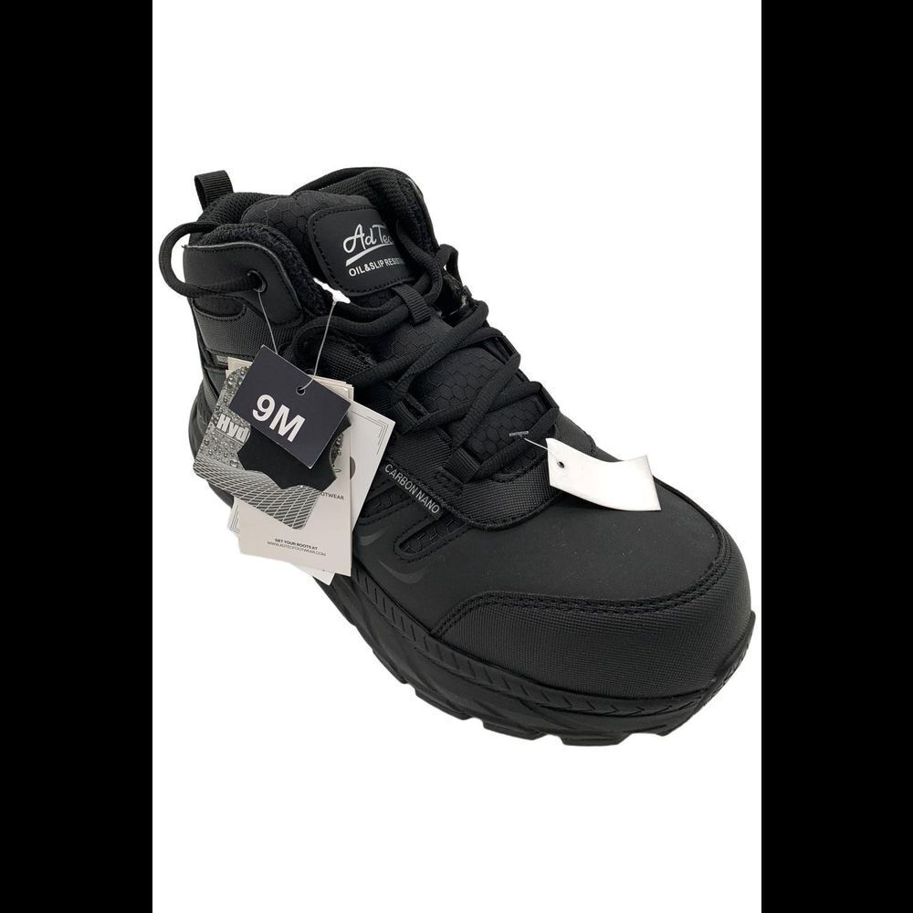 AdTec Men's Ultra-Light Waterproof Work Boots Black - Medium